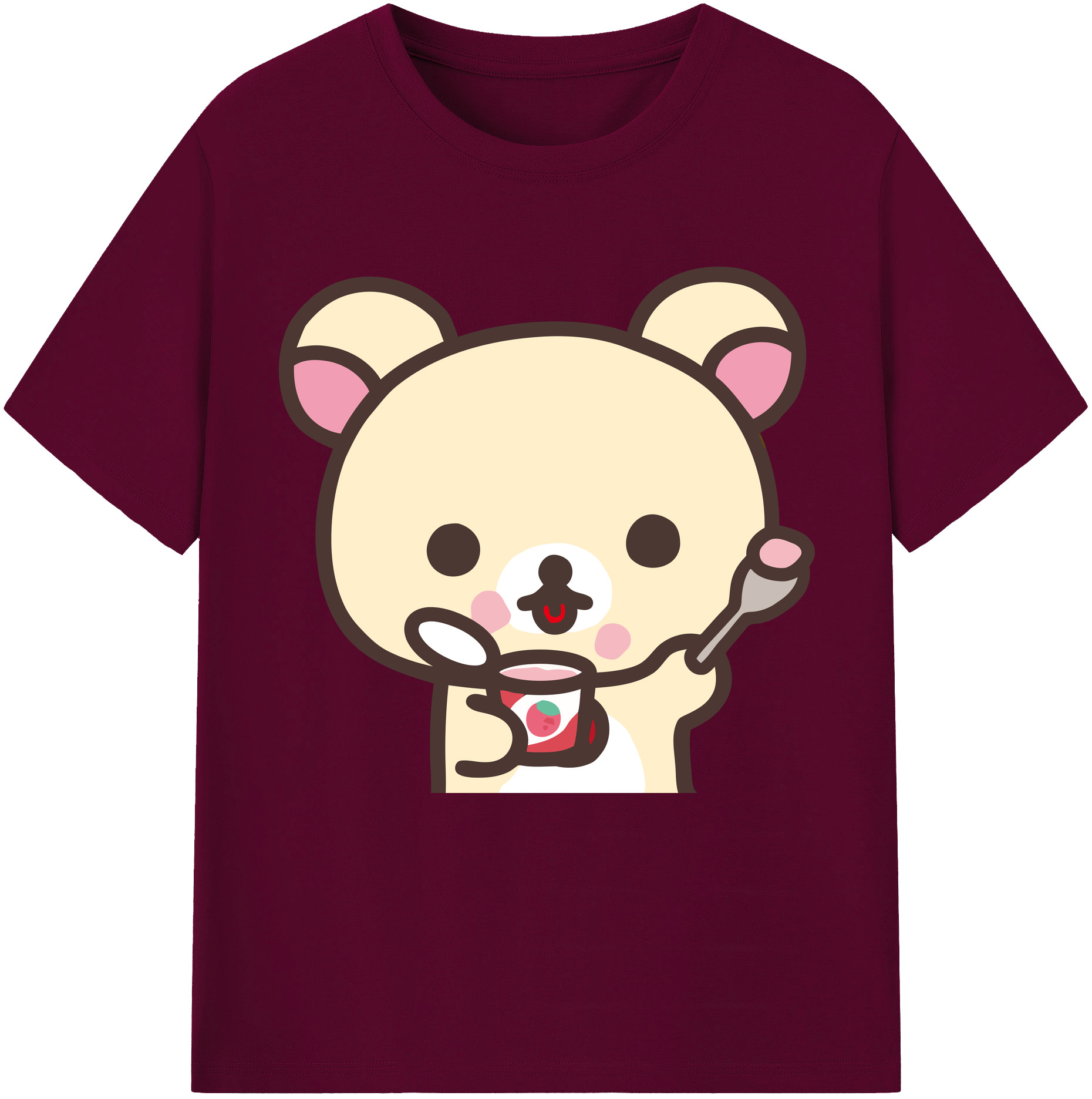 （画像用） リラックマ リラックマ キイロイトリ Rilakkuma Korilakkuma Kiiroitori レディースカジュアルプリントTシャツ（綿100％）